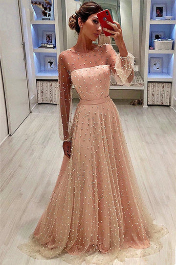 SEE THROUGH TULLE BUBBLE SLEEVES PARTY GOWNS ROM DRESS HZ1023